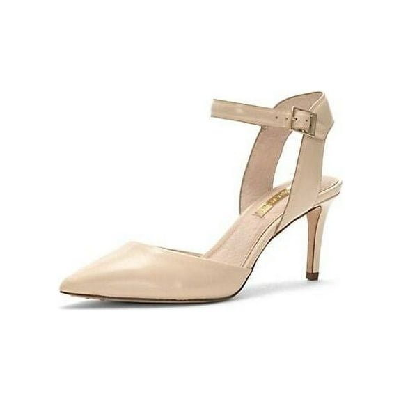 Louise Et Cie KOTA Ankle Strap Pointed-Toe Pumps CREME FRAICHE Nude Pumps