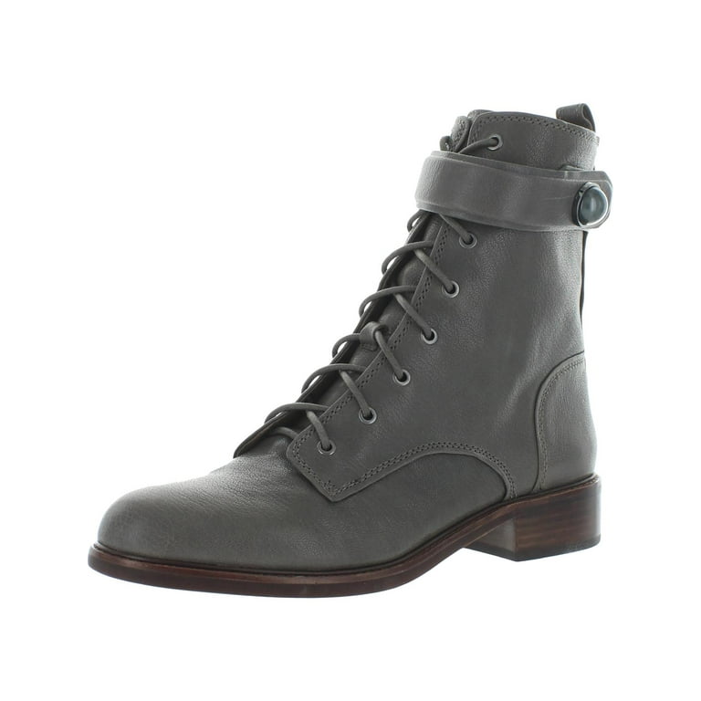 Louise Et Cie Womens Velka Faux Leather Lace Up Combat Boots