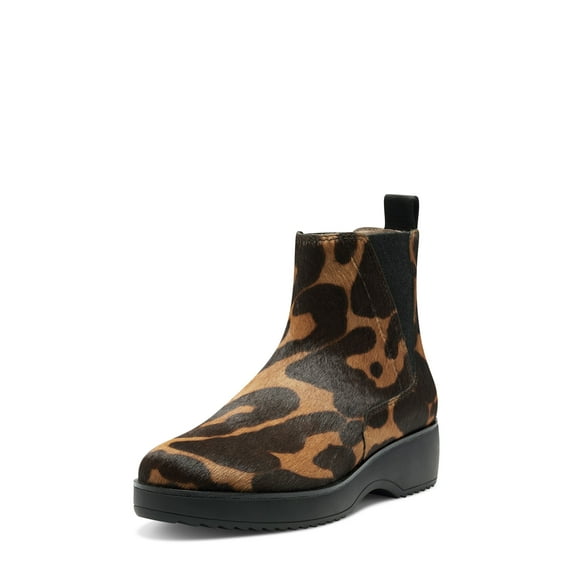 Louise Et Cie Zareb3 Genuine Calf Hair Platform NATURAL Multi Leopard Ankle Boot (NATURAL MULT, 8)