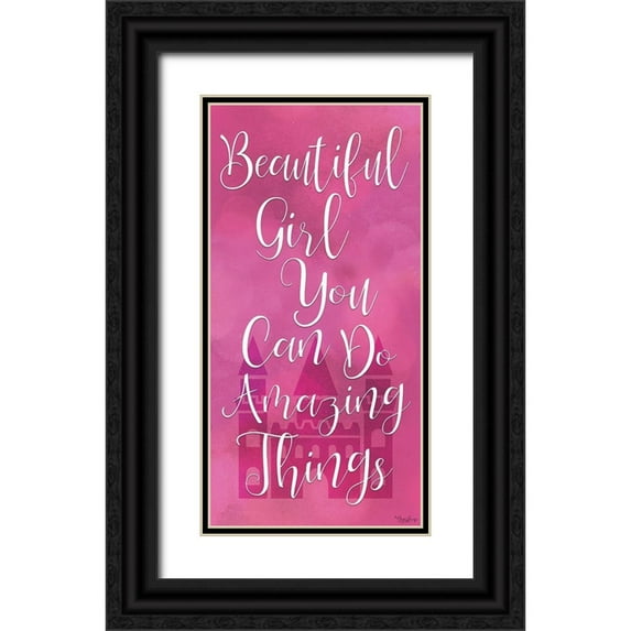 Louise, Gigi 11x18 Black Ornate Wood Framed with Double Matting Museum Art Print Titled - Beautiful Girl