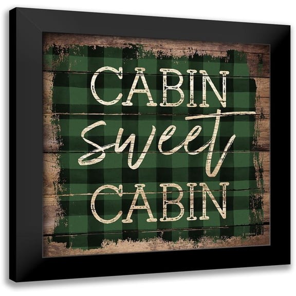 Louise, Gigi 12x12 Black Modern Framed Museum Art Print Titled - Cabin Sweet Cabin