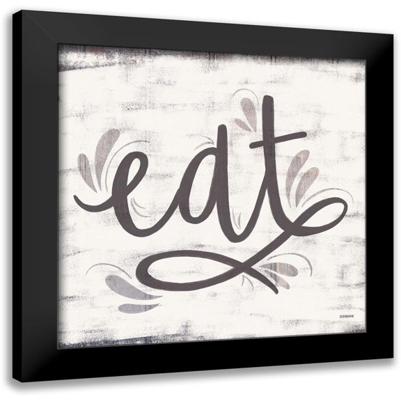 Louise, Gigi 12x12 Black Modern Framed Museum Art Print Titled - Eat
