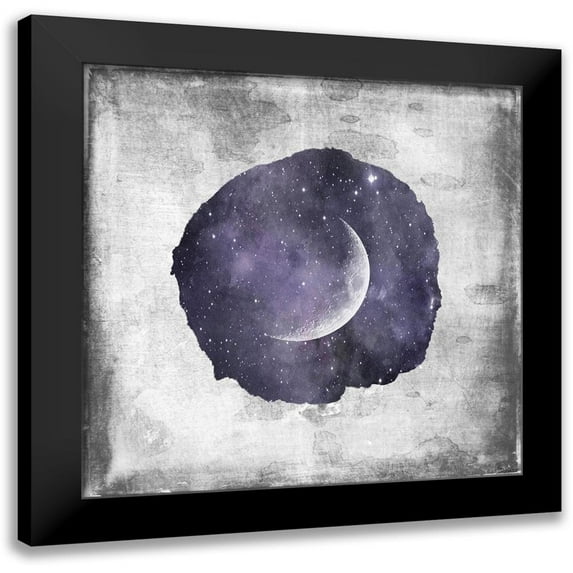 Louise, Gigi 12x12 Black Modern Framed Museum Art Print Titled - Purple Crescent Moon
