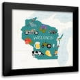 thumbnail image 1 of Louise, Gigi 12x12 Black Modern Framed Museum Art Print Titled - Wisconsin_Icons, 1 of 5