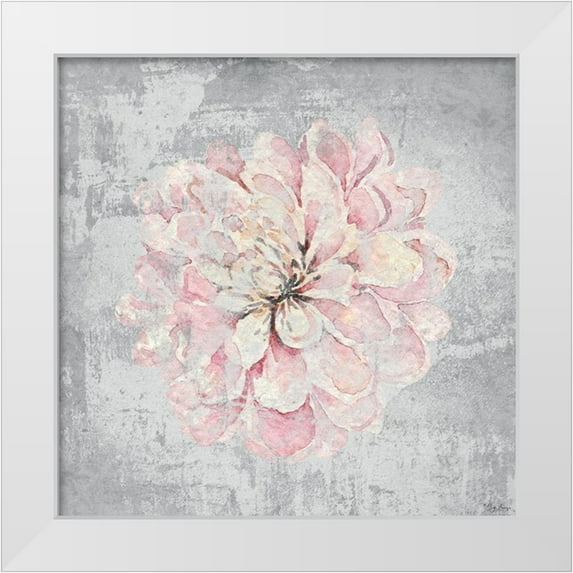 Louise, Gigi 12x12 White Modern Wood Framed Museum Art Print Titled - Pink Flower