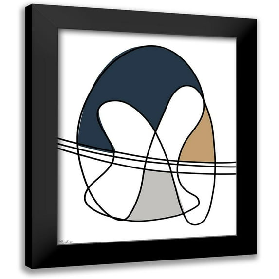 Louise, Gigi 12x14 Black Modern Framed Museum Art Print Titled - Abstract Neutral 2