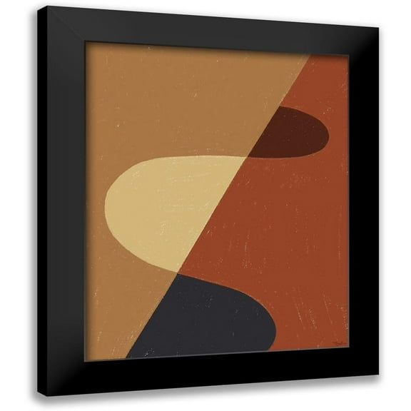 Louise, Gigi 12x14 Black Modern Framed Museum Art Print Titled - Tribeca Abstract