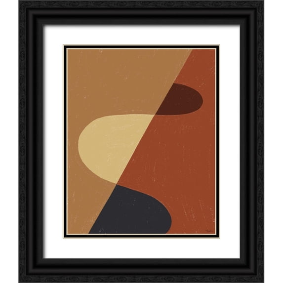 Louise, Gigi 12x14 Black Ornate Wood Framed with Double Matting Museum Art Print Titled - Tribeca Abstract