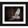 thumbnail image 1 of Louise, Gigi 14x12 Black Ornate Wood Framed with Double Matting Museum Art Print Titled - Lodge Soaring Bird, 1 of 4