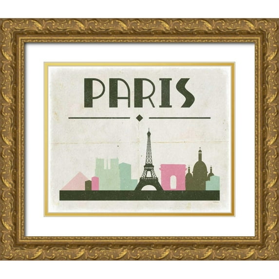 Louise, Gigi 14x12 Gold Ornate Wood Framed with Double Matting Museum Art Print Titled - Paris