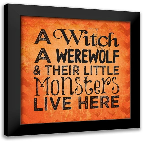 Louise, Gigi 15x15 Black Modern Framed Museum Art Print Titled - Witch Werewolf