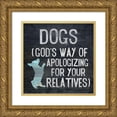 thumbnail image 1 of Louise, Gigi 15x15 Gold Ornate Wood Framed with Double Matting Museum Art Print Titled - Dog Relatives, 1 of 4