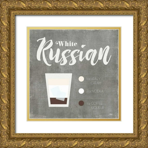 Louise, Gigi 15x15 Gold Ornate Wood Framed with Double Matting Museum Art Print Titled - White Russian