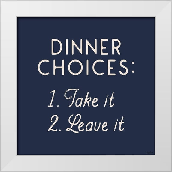 Louise, Gigi 15x15 White Modern Wood Framed Museum Art Print Titled - Dinner Choices