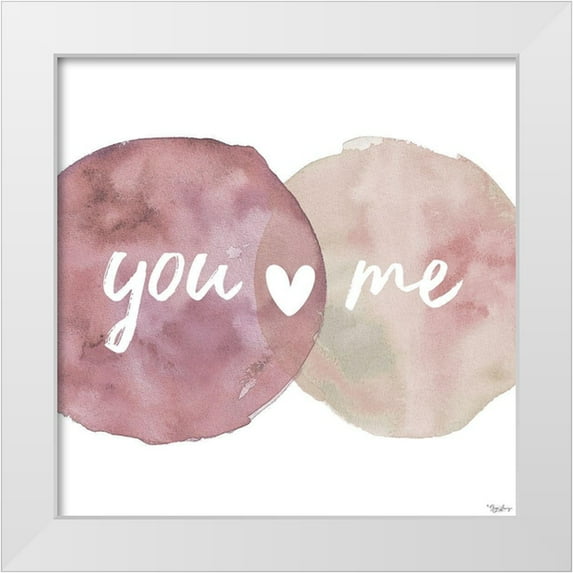 Louise, Gigi 15x15 White Modern Wood Framed Museum Art Print Titled - You Heart Me