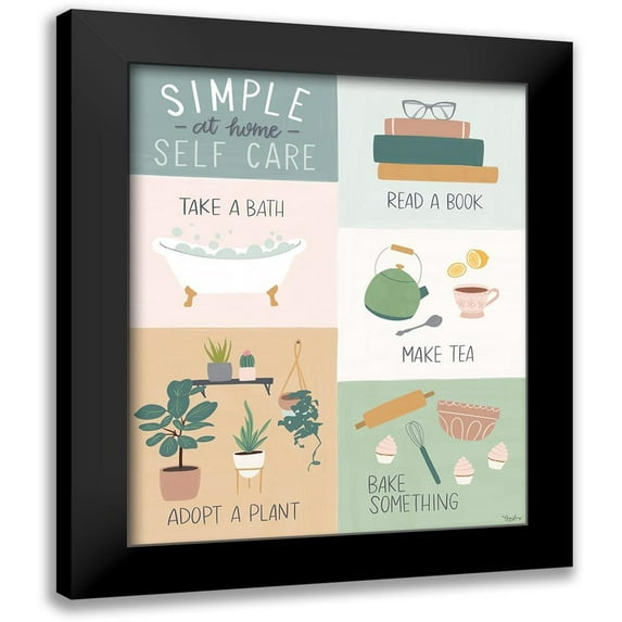 Louise, Gigi 15x18 Black Modern Framed Museum Art Print Titled - At Home Self Care 2