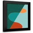 thumbnail image 1 of Louise, Gigi 15x18 Black Modern Framed Museum Art Print Titled - Teal Orange Abstract, 1 of 5