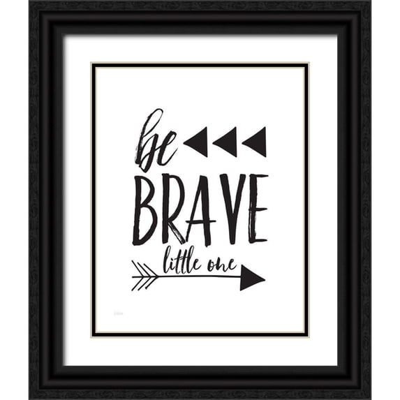 Louise, Gigi 15x18 Black Ornate Wood Framed with Double Matting Museum Art Print Titled - Be Brave