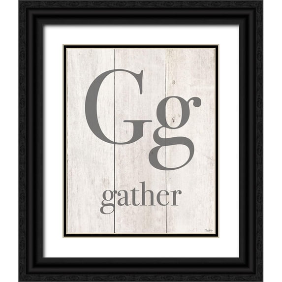 Louise, Gigi 15x18 Black Ornate Wood Framed with Double Matting Museum Art Print Titled - Gather