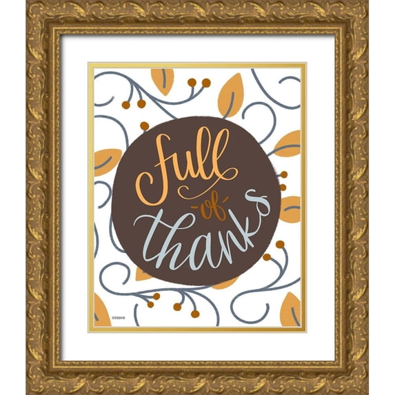 Louise, Gigi 15x18 Gold Ornate Wood Framed with Double Matting Museum Art Print Titled - Full Thanks