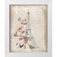 thumbnail image 1 of Louise, Gigi 15x18 White Modern Wood Framed Museum Art Print Titled - Eiffel Floral, 1 of 4