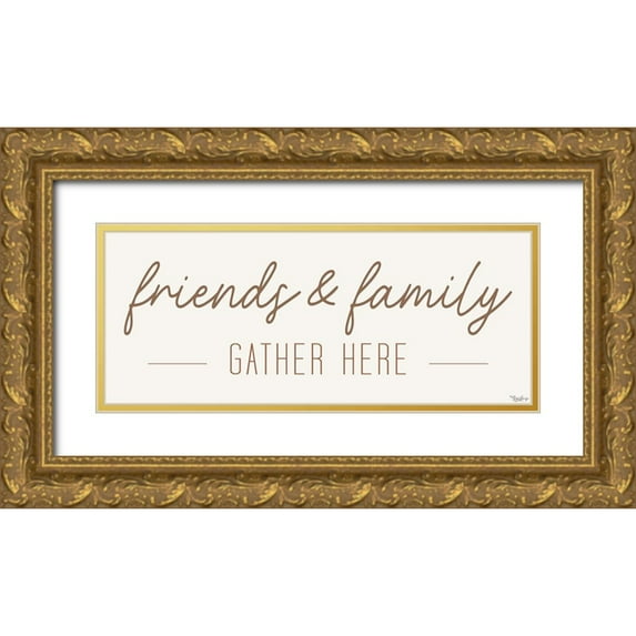 Louise, Gigi 18x10 Gold Ornate Wood Framed with Double Matting Museum Art Print Titled - Friends Gather