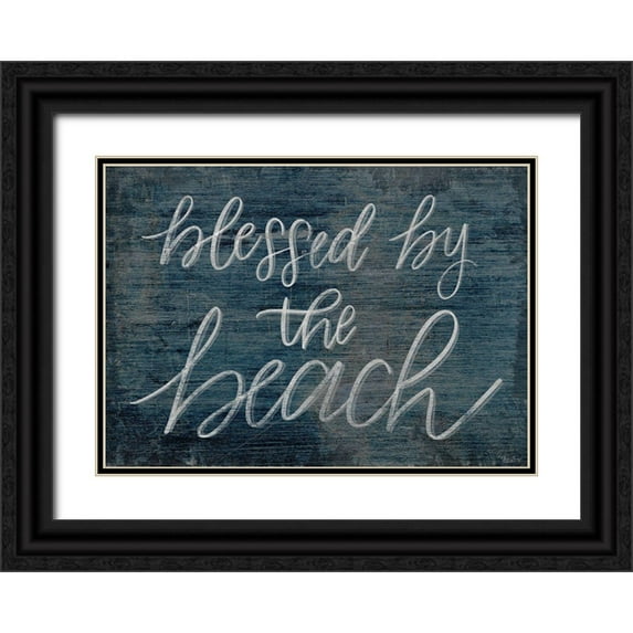 Louise, Gigi 18x14 Black Ornate Wood Framed with Double Matting Museum Art Print Titled - Blessed Beach