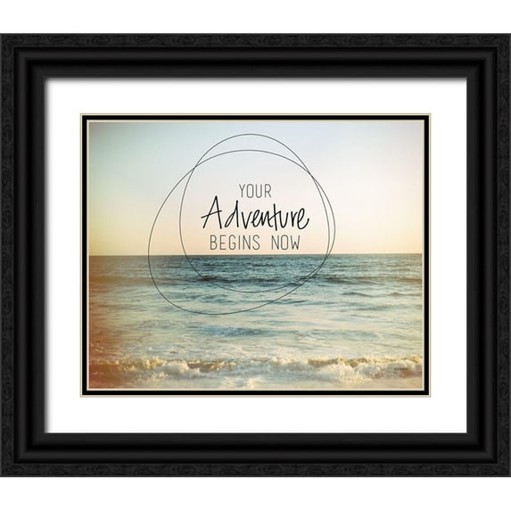 Louise, Gigi 18x15 Black Ornate Wood Framed with Double Matting Museum Art Print Titled - Adventure Begins Now