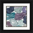 thumbnail image 1 of Louise, Gigi 20x20 Black Ornate Wood Framed with Double Matting Museum Art Print Titled - Purple Geodes, 1 of 4
