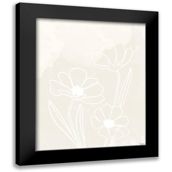 Louise, Gigi 20x24 Black Modern Framed Museum Art Print Titled - Alabaster Flowers