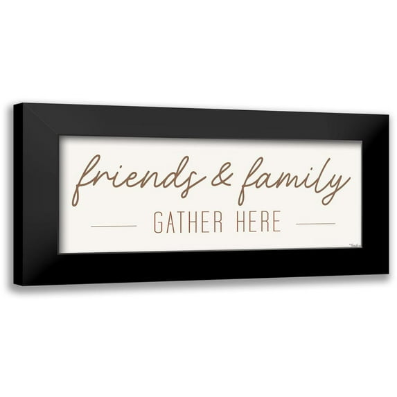 Louise, Gigi 24x12 Black Modern Framed Museum Art Print Titled - Friends Gather