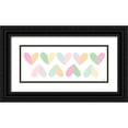 thumbnail image 1 of Louise, Gigi 24x12 Black Ornate Wood Framed with Double Matting Museum Art Print Titled - Pastel Hearts, 1 of 4