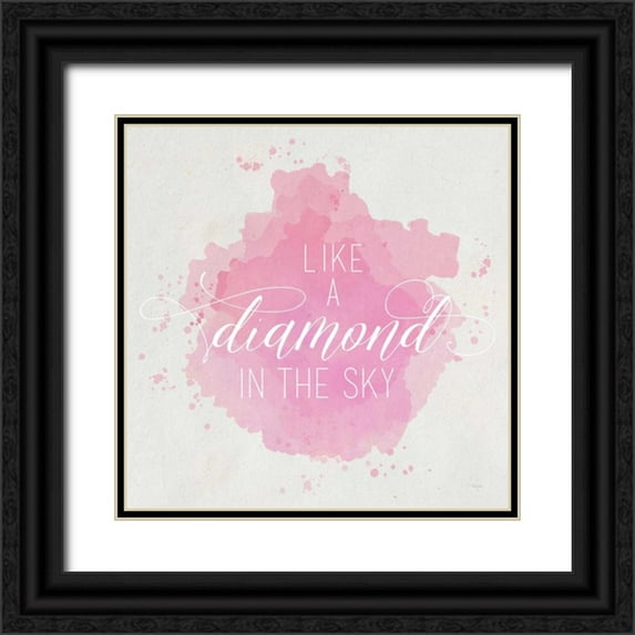 Louise, Gigi 26x26 Black Ornate Wood Framed with Double Matting Museum Art Print Titled - Diamond Sky Pink
