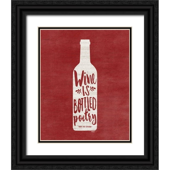 Louise, Gigi 26x31 Black Ornate Wood Framed with Double Matting Museum Art Print Titled - Bottled Wine