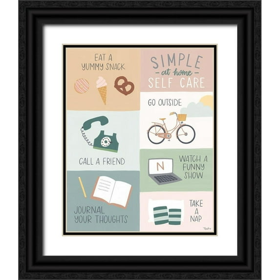 Louise, Gigi 26x32 Black Ornate Wood Framed with Double Matting Museum Art Print Titled - At Home Self Care