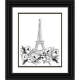 thumbnail image 1 of Louise, Gigi 26x32 Black Ornate Wood Framed with Double Matting Museum Art Print Titled - Eiffel Black White, 1 of 4