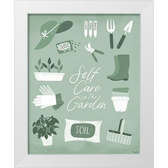 Louise, Gigi 26x32 White Modern Wood Framed Museum Art Print Titled - Self Care Garden