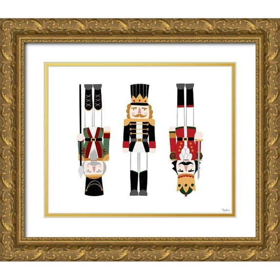 Louise, Gigi 32x26 Gold Ornate Wood Framed with Double Matting Museum Art Print Titled - Nutcrackers