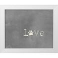 thumbnail image 1 of Louise, Gigi 32x26 White Modern Wood Framed Museum Art Print Titled - Love Paw Print, 1 of 4