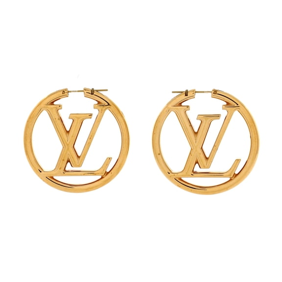 Louise Hoop Earrings Metal GM By Rebag
