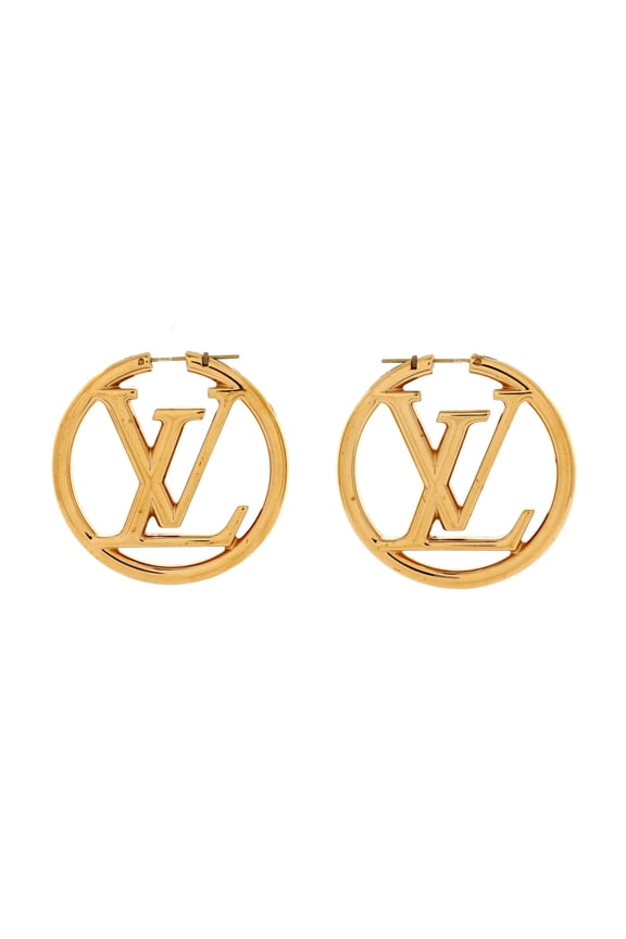 Louise Hoop Earrings Metal GM By Rebag