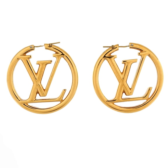 Louise Hoop Earrings Metal GM By Rebag