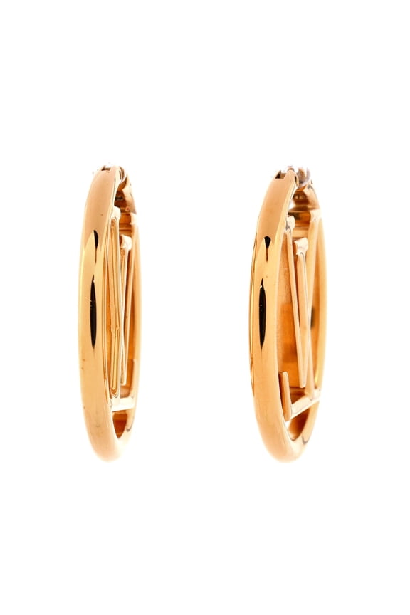 Louise Hoop Earrings Metal GM By Rebag