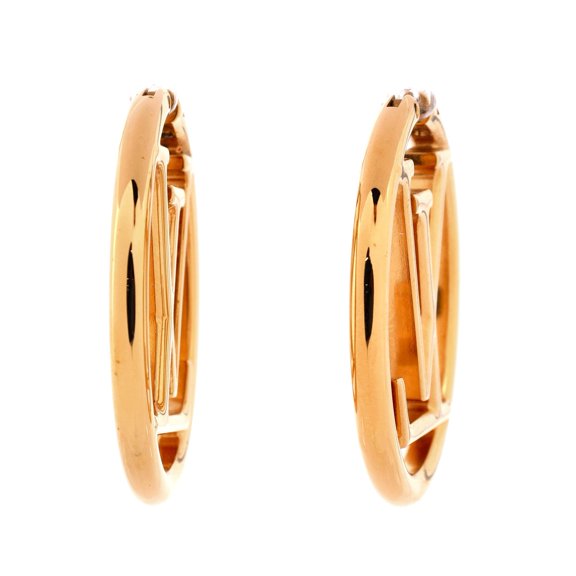 Louise Hoop Earrings Metal GM By Rebag