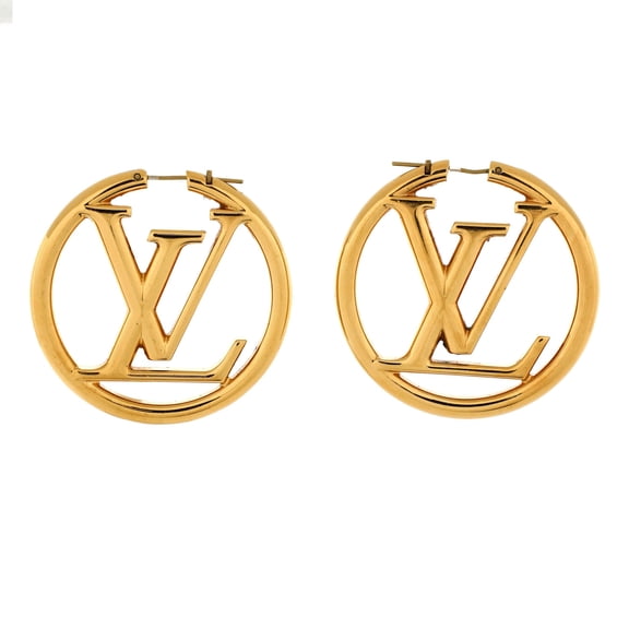 Louise Hoop Earrings Metal GM By Rebag