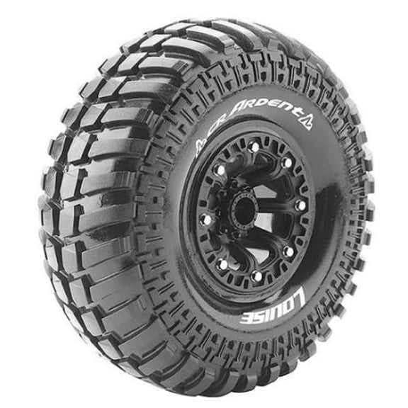 Louise RC LOUL-T3237VB 2.2 in. Black Rim 12 mm Hex 1-10 Scale Super Soft CR-Ardent Tire