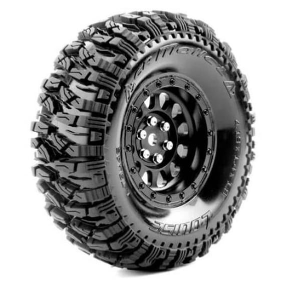Louise RC LOUL-T3346VB 1.9 in. Black Rim 12 mm Hex 1-10 Scale Super Soft CR-Mallet Class 1 Tire
