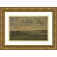 thumbnail image 1 of Louise Ravn-Hansen 24x17 Gold Ornate Framed and Double Matted Museum Art Print Titled - Landscape at Gyrstinge (1882), 1 of 4