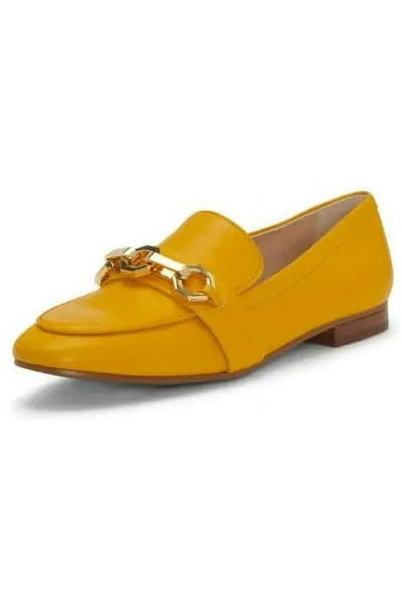 BRONE Slip-on Loafers Flat Loafer MARIGOLD Yellow Chain Moccasin (MARIGOLD, 6)