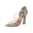 thumbnail image 1 of Louise et Cie ISOLDAH Strappy Buckle Leather Caged Pump Grey Snake Multi Strap (Grey/White/Dark Eggplant, 6.5), 1 of 2